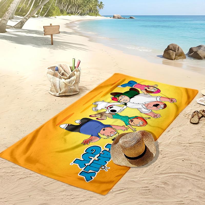 Family Guy Printed Beach Towel Quick Dry Soft TowelPortable Large Rectangular Beach Blanket for Travel Swimming Pool