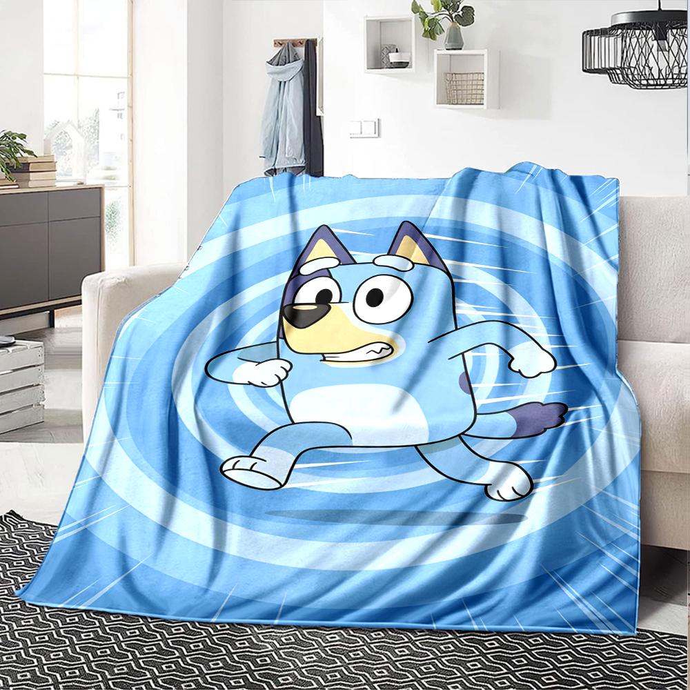 Decke mit Bluey-Motiv - Perfekt für Sofa, Bett, Reisen & Outdoor | Maschinenwaschbar, Gemütlich & Langlebig.