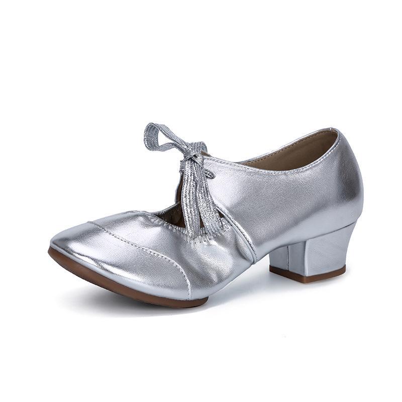 Moda Donna Scarpe da Ballo con Suola Morbida Scarpe da Ballo Latino da Donna con Lacci Scarpe da Ballo da Donna con Tacco Basso