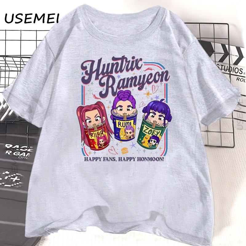 

Women s Devil Hunter Noodle T-shirt Cool Short Sleeve Women s Girl T-shirt Women s Street 6XL