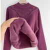 Pullover für Damen Winter Baumwolle Verdickt Warmer Strick Dehnbar Langarm Oversize Jumper Pullover Tops