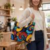 Vintage Swirl Print Shoulder Bag Fashion Daily Outdoor Commute Tote