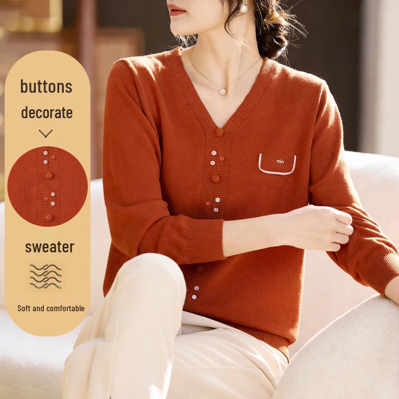 Xihui Women s V-Neck Knit Top for Spring 2XL