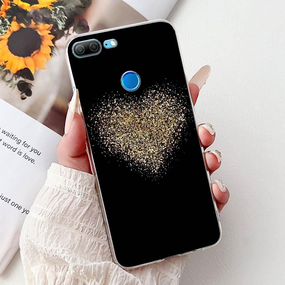 Clear For Honor 9 Lite Case Cute Cat Fashion Flowers Funny Painted Back Cover For Honor 9Lite Phone Case LLD-L21 LLD-L31 LLD-L11