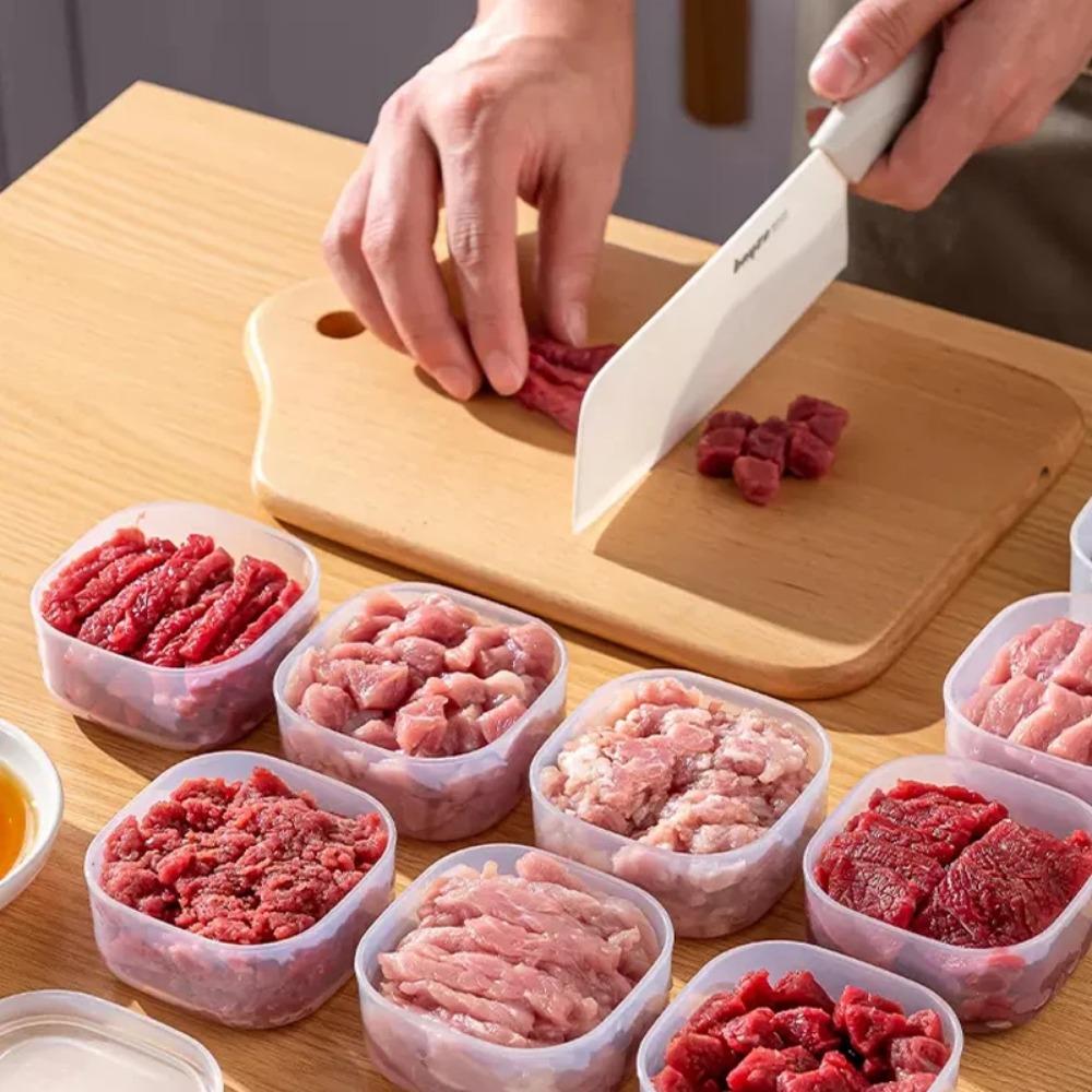 1/3PCS Małe pudełka do przechowywania żywności Lodówka Mrożone mięso Warzywa Świeże pudełko Przezroczyste kuchenne uszczelnione pudełko do przechowywania