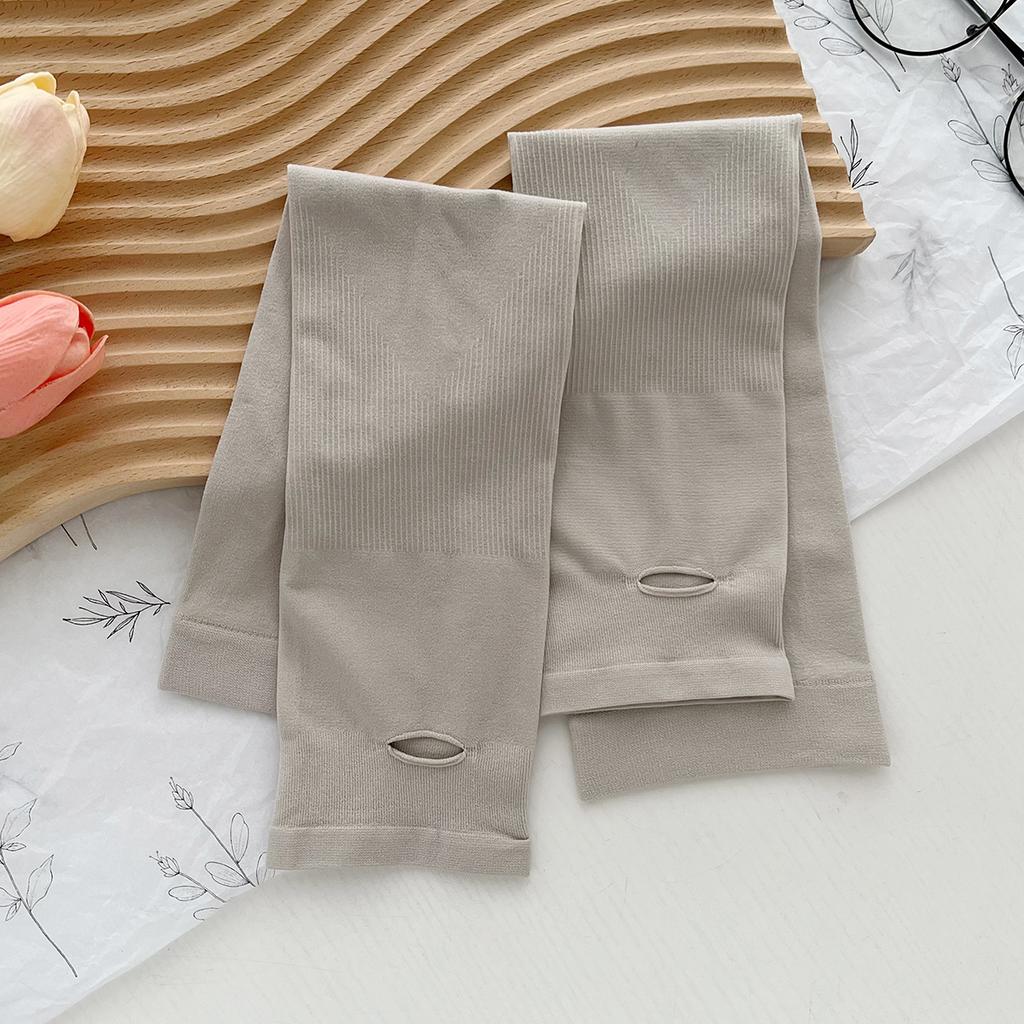 Summer Solid Color Sunscreen Sleeves Women'S Ice Sleeves Uv Protection Outdoor Loose Gloves Thin Breathable