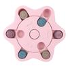 Plastic Portable Pet Food Feeding Bowl Educational Puzzle Interactive Toy for Dogs CatsPink Hexagonal