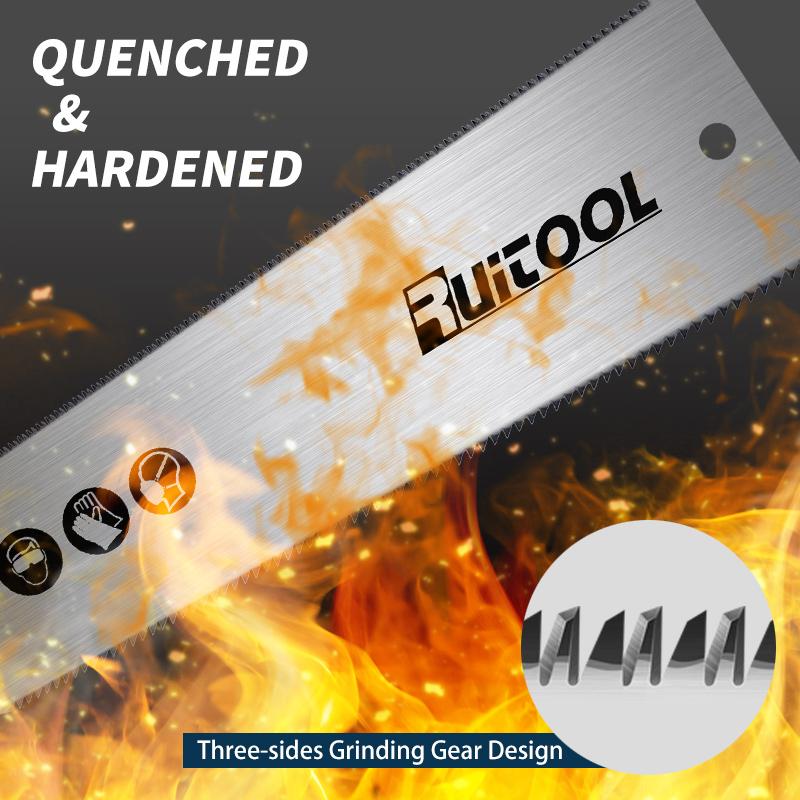 1 st Japanse Handzaag 3-Rige Tanden Trekzaag SK5 Staal Verzonken Zaag met Antislip Handvat Vervangbaar Blad voor Houtbewerkingsgereedschap