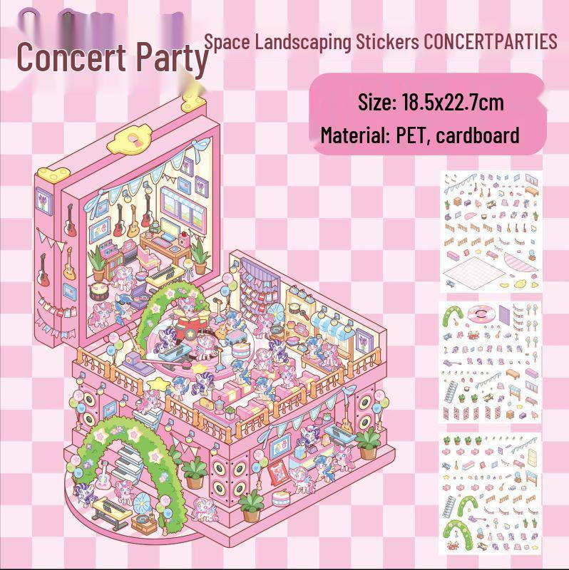 3D Miniature Scene Collage Stickers: Cute Decompression Handbook Stickers