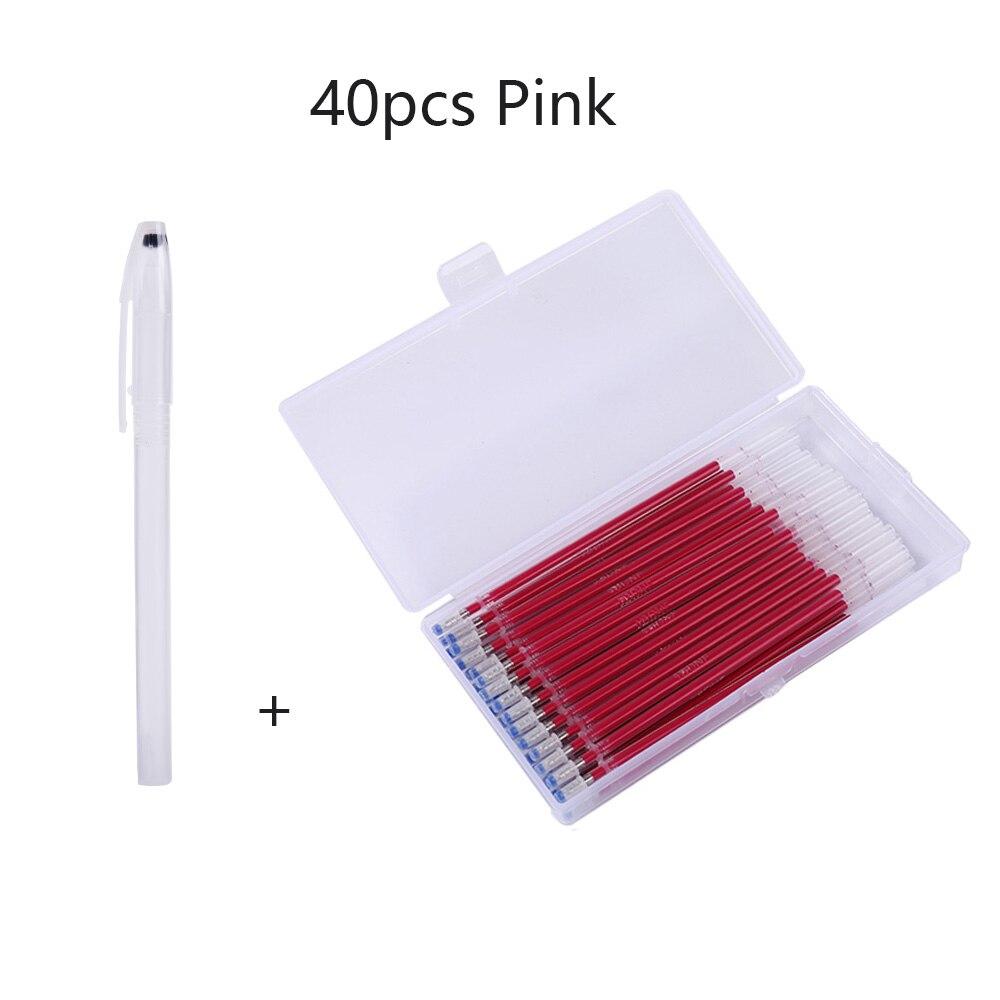 40pcs/Set High Temperature Disappearing Fabric Markers Pencil Fade Out For Drawing Lines Pens DIY Craft Sewing Accessories Box