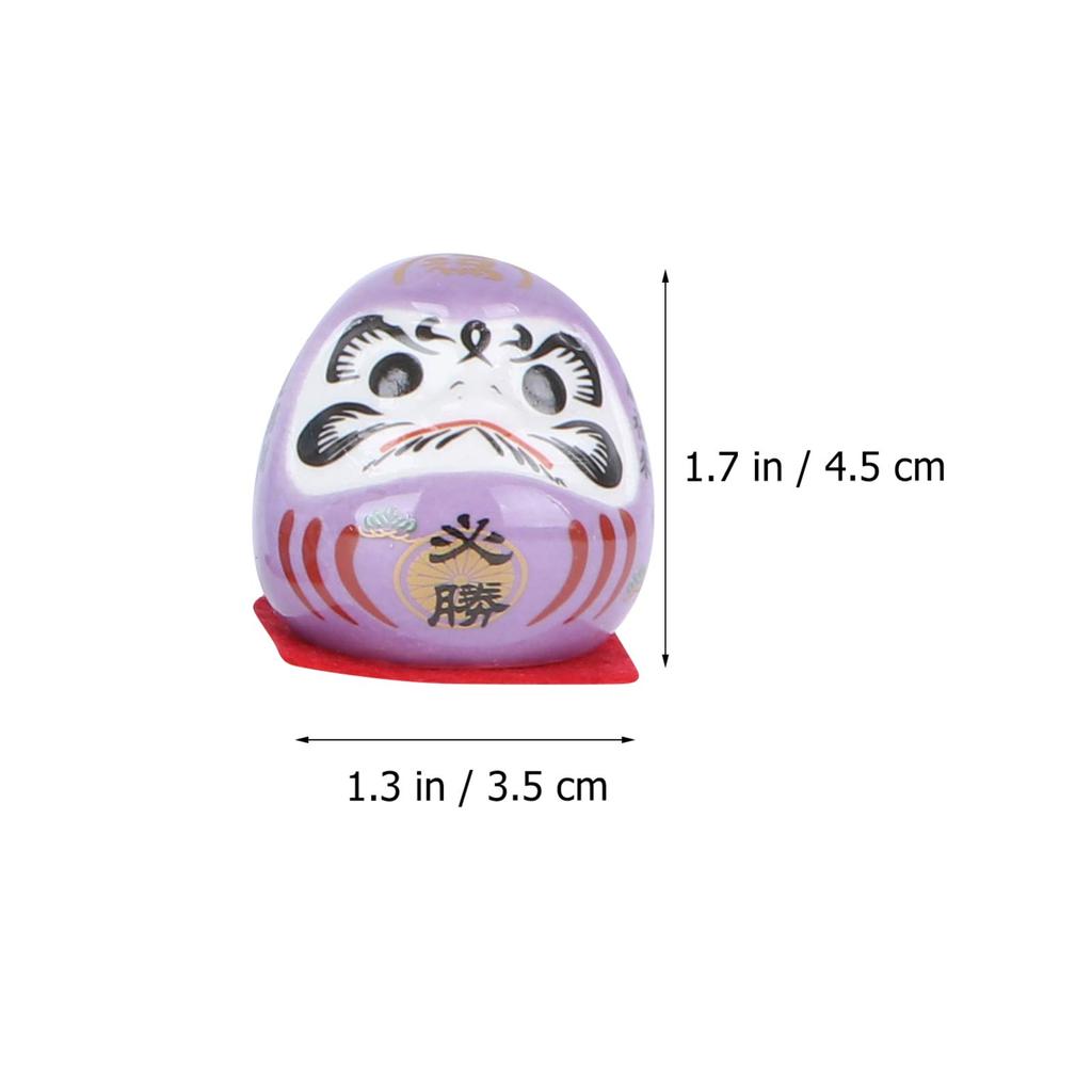 Ledmomo Daruma Figurka Mini Daruma Figurka Keramická figurka 5 kusů 5X4cm Přináší Good Heian Hodně štěstí Nový rok Dekorace Daruma-san Daruma-sama