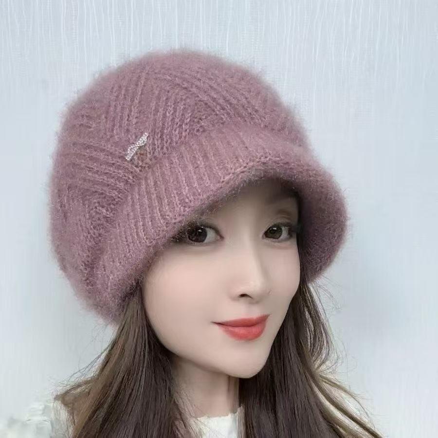 New Winter Fashion Women's Warm Hat - Middle-aged and Elderly Ladies' Earflap Beanie