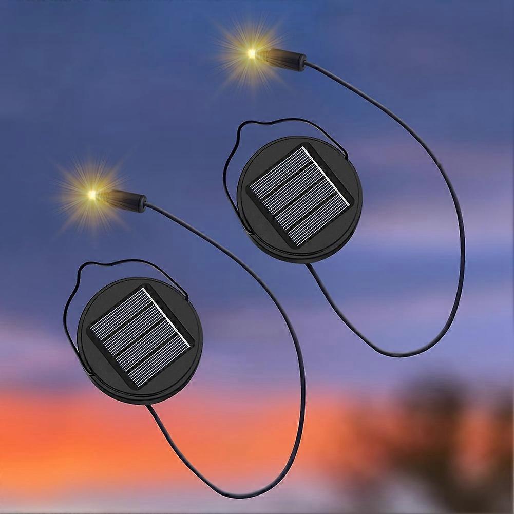 2balení 600mAh solární světla náhradní vršek pro venkovní lucerny Vodotěsné pro zahradu, dvůr, DIY narozeninové dárky