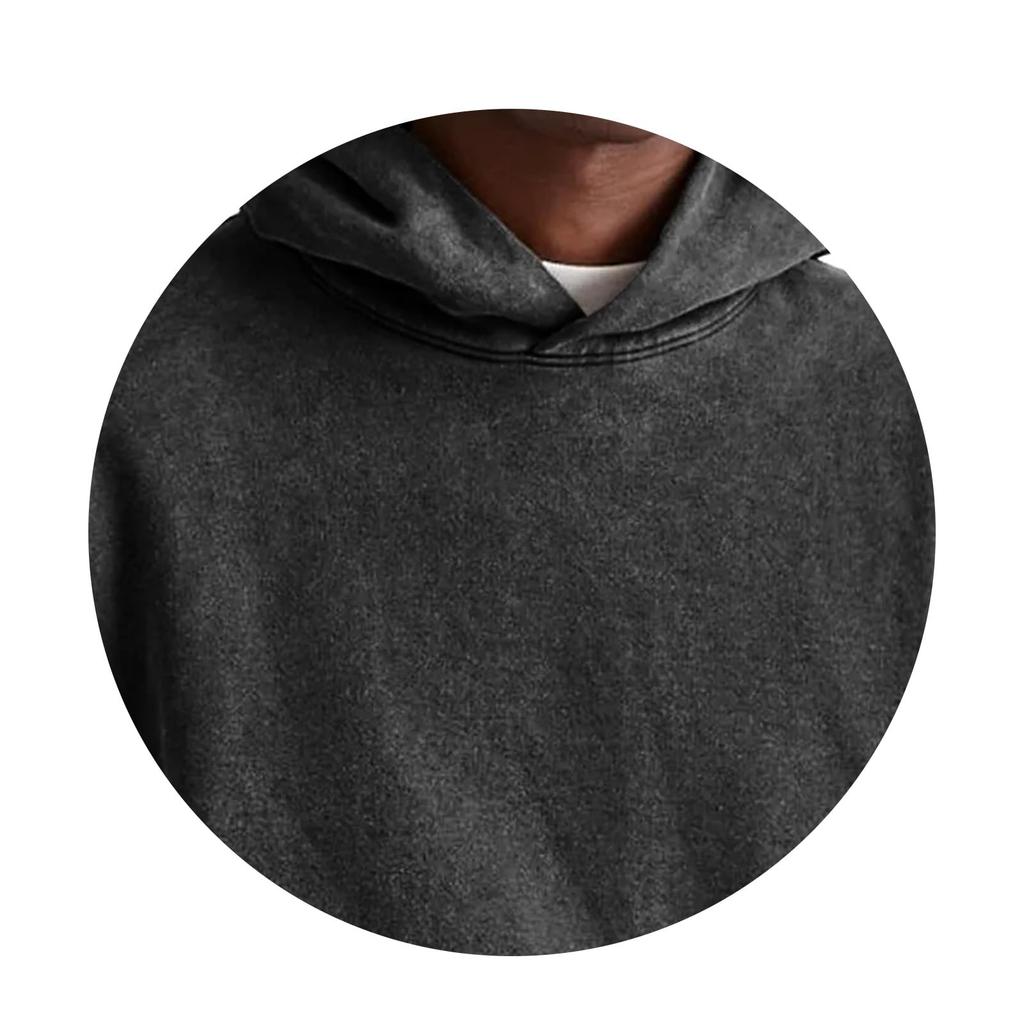 Herren Kapuzenpullover mit Tasche, langärmeliges Fleece-Sweatshirt, Trainingsoberteil, Herbstmode-Hoodie