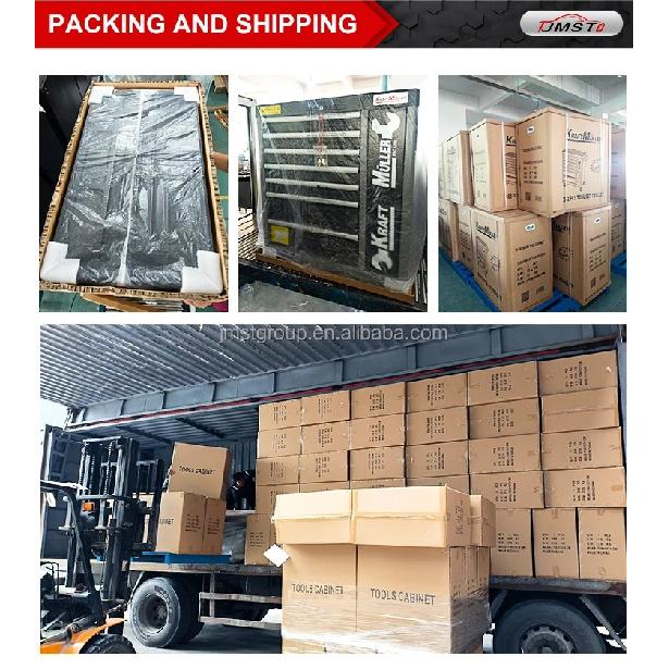 Customized 3 Tiers Heavy-Duty Workshop Tool Trolley With OEM Support Standard Steel Plate Rolling