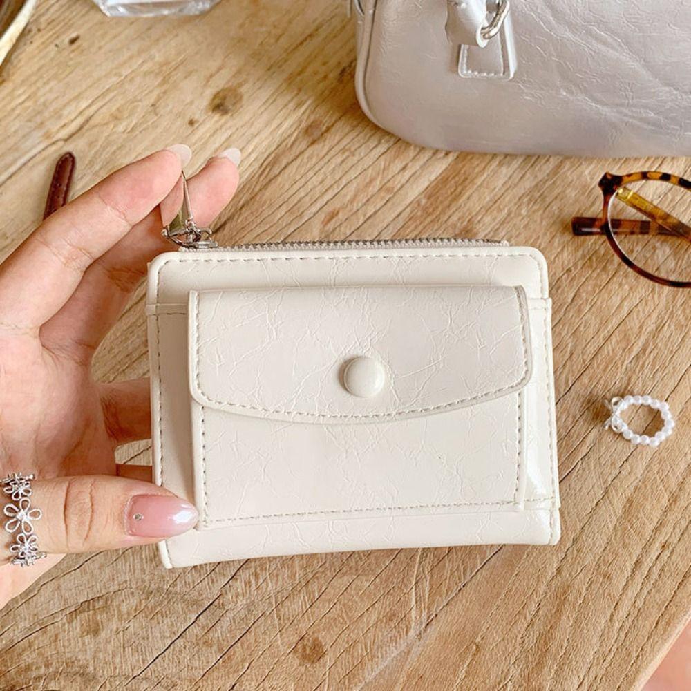 Ultra Thin Women Short Wallet Short Clutch Coin Pouch Portable PU Leather Card Holder  Men