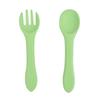 1PCS Full Silicone Spoon For  Utensils Food Grade Silicone Free Dishes Feeding Set Easy To Rinse  Tableware