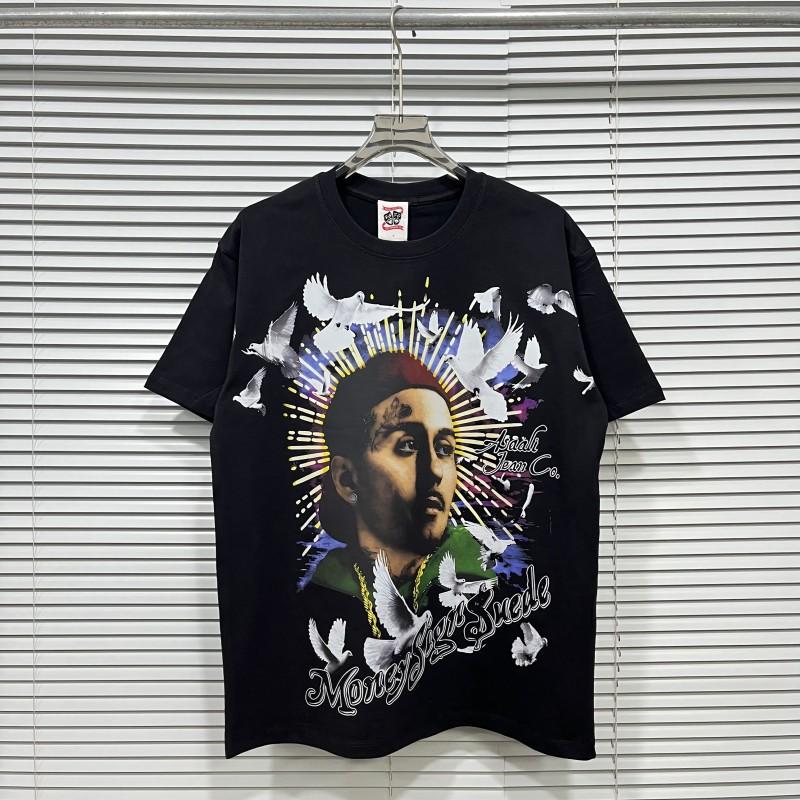 Mens Cotton Graphic Tee Streetwear Loose Fit Short Sleeve T-Shirt Casual Wear