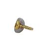 Elegant Oval Yellow Zircon Beads Adjustable Finger Rings For Women Niche Fashion New Jewelry Gift Party anillos mujer