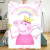 Peppa Pig Theme Printed Blanket - Perfect for Couch, Bed, Travel & Outdoor Use | Machine Washable, Cozy & Durable.