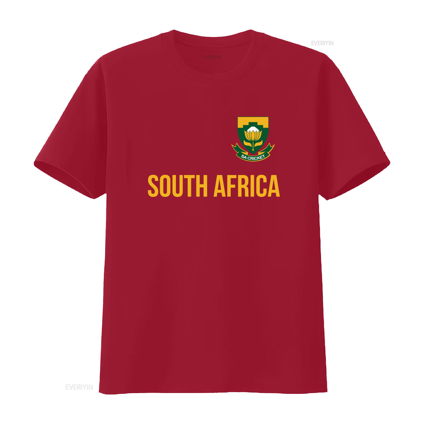 South Africa Cricket Team Jersey Style Fans Supporter Mens T Shirt vintage Washed fashion Comfortable Slightly S