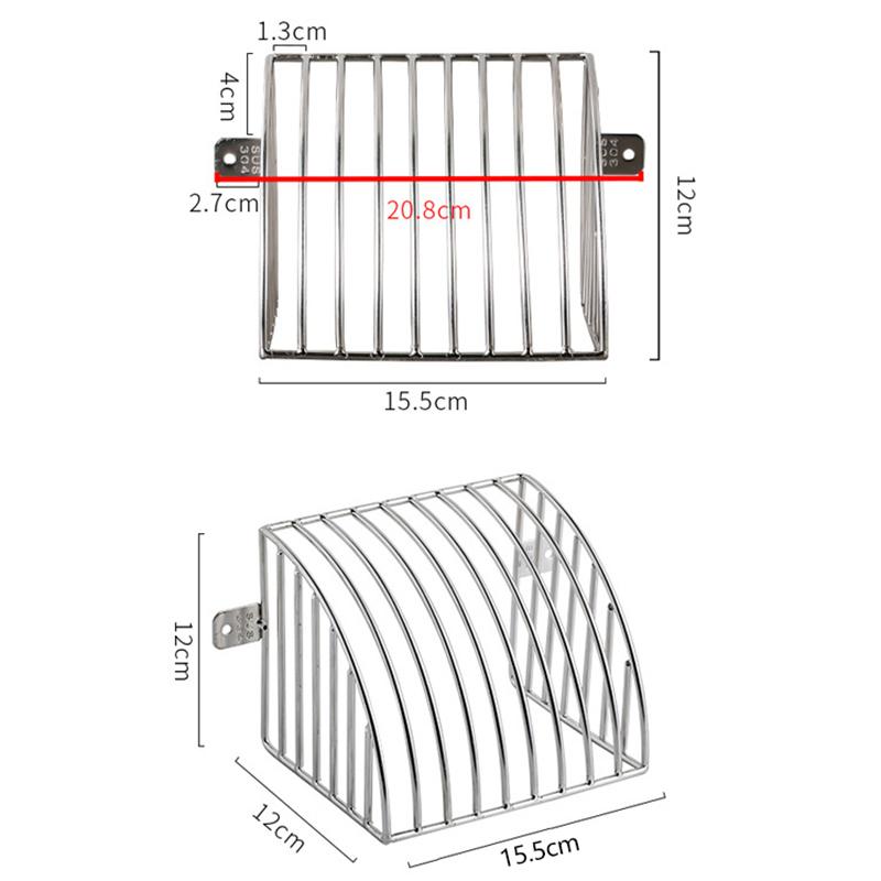 SUS304 Anti-Clogging Mesh Grate Gutter Drain Cover Wall Mount for Home Patio Roof Rain Gutter Drainage