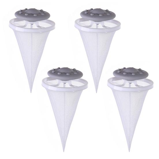 Yousheng 4Pcs Hair Catcher Floating Mesh Washing Machine Hair Removal Mesh Bag Reusable Sustainable Laundry Lint Traps