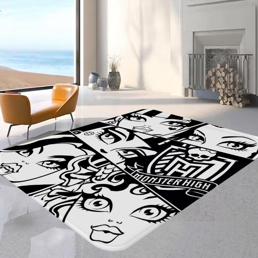 M-Monster Cartoon High Floor Mat Floor Carpet Kids Room Bedroom Decoration Balcony Anti-Slip Doormat Living Room Hotel Decor Mat