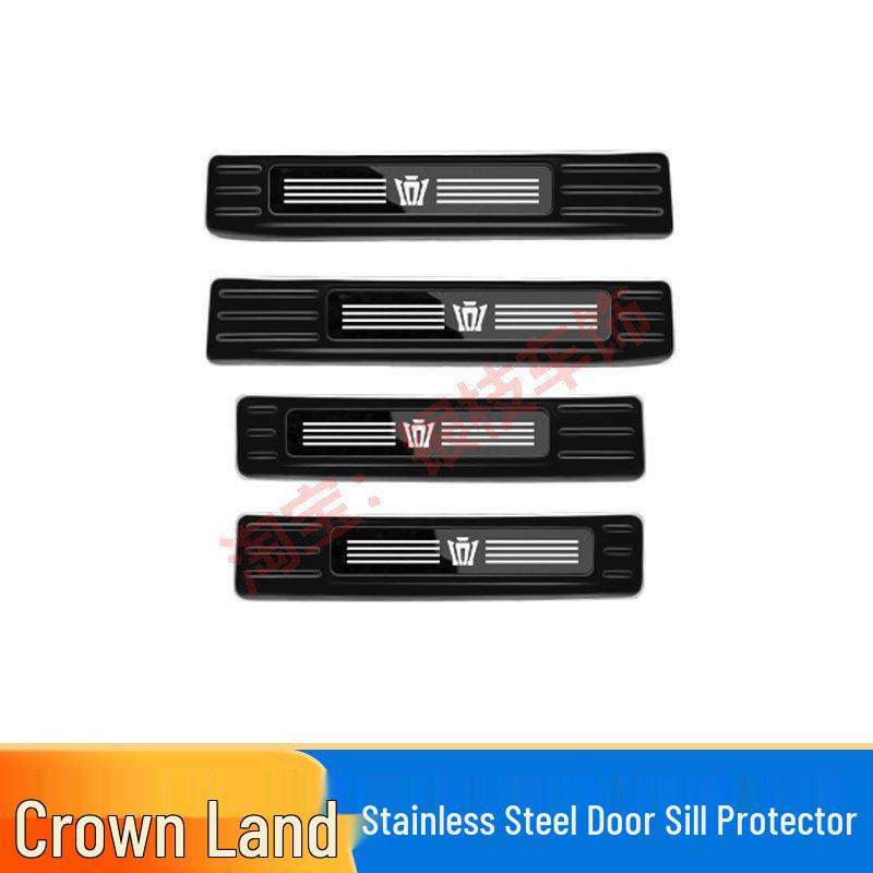 Toyota Crown Lu Fang Door Sill Strips & Trunk Protector Stainless Steel Modification Kit