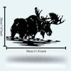 Vintage Moose & Mountain Metal Wall Art, Rustic Iron Silhouette for Home Garden Decor Gift