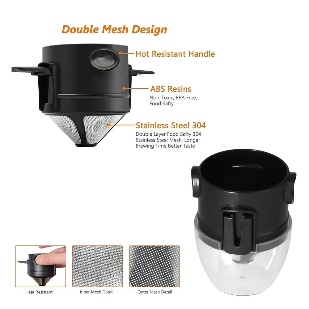 Stainless Steel Mesh Filter Coffee Dripper Portable Coffee Dripper Camping