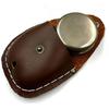 India Brass Round Lid compass nautical with Leather case Compass  (Brown)