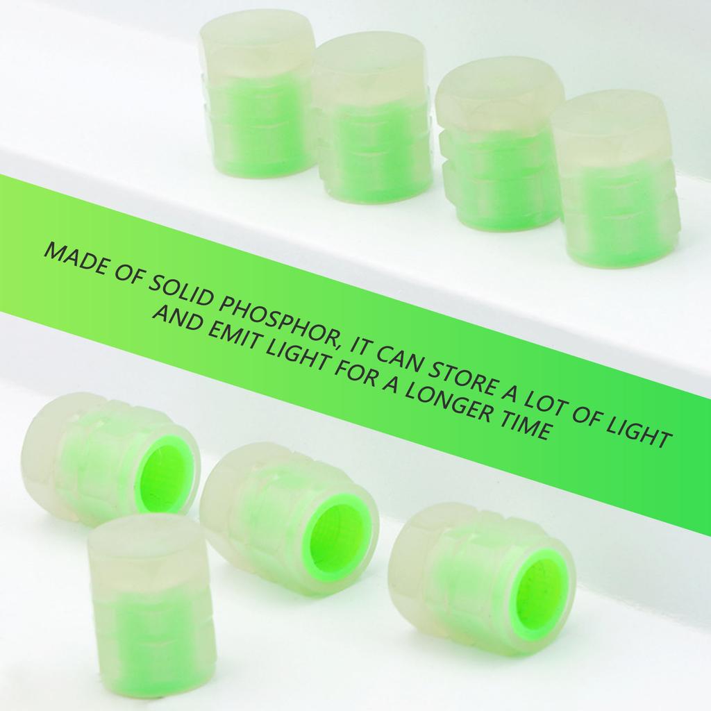 4 Pcs Universal Colorful Luminous Tire Valve Cap Car Wheel Hub Glowing Styling Decoration Auto Accessories For Motorcycle Bike