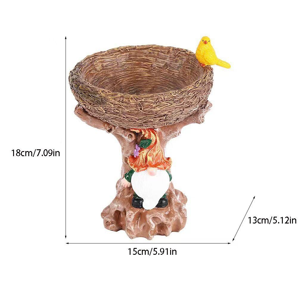 Resin Hummingbird Feeder Creative Bird Water Bowl Bird Raising Tool Bird Feeder Micro Landscape