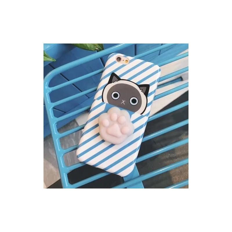 Zachte 3D Squishy Siliconen Kat Panda TPU Telefoonhoesje Cover Voor Iphone 6 6s 7 Plus