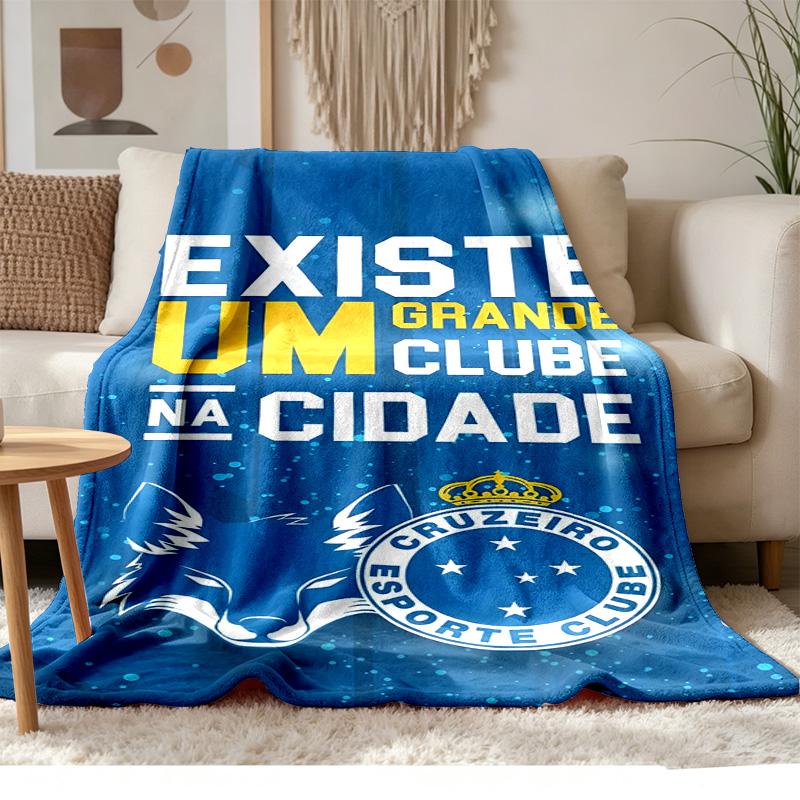 Cruzeiro Esporte Clube Doux et confortable Flanelle Convient pour les canapés les salons le camping en plein air les voyages et constitue également un excellent cadeau d'anniversaire