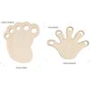 30 Pack 4 Inch Wooden Baby Foot & Hand Ornaments DIY Craft Project