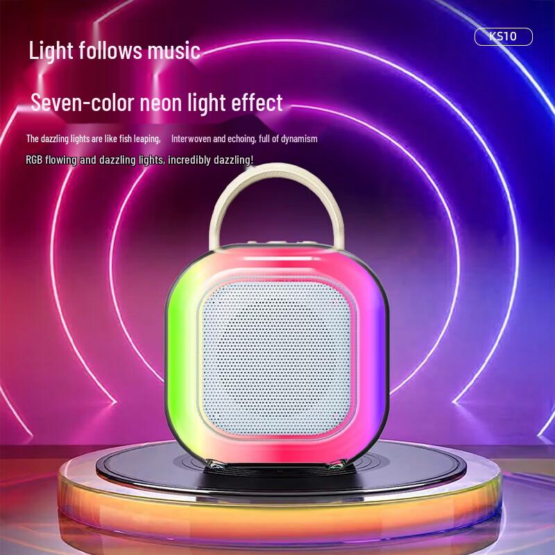 Newsmy KS10 Portable Karaoke Mini Speaker with Mic CN plug (adapter included)