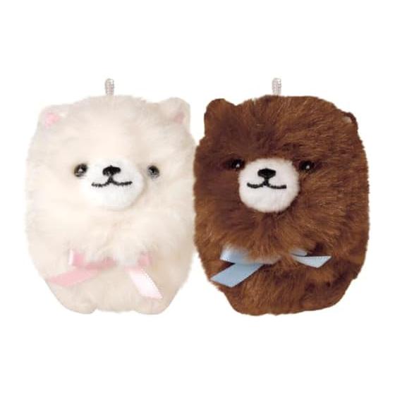 Cracks Keychain Nikonui Nikonui Set of 2 Matching Pomeranian stuffed animal with plump cheeks that stick together with magnets 115448