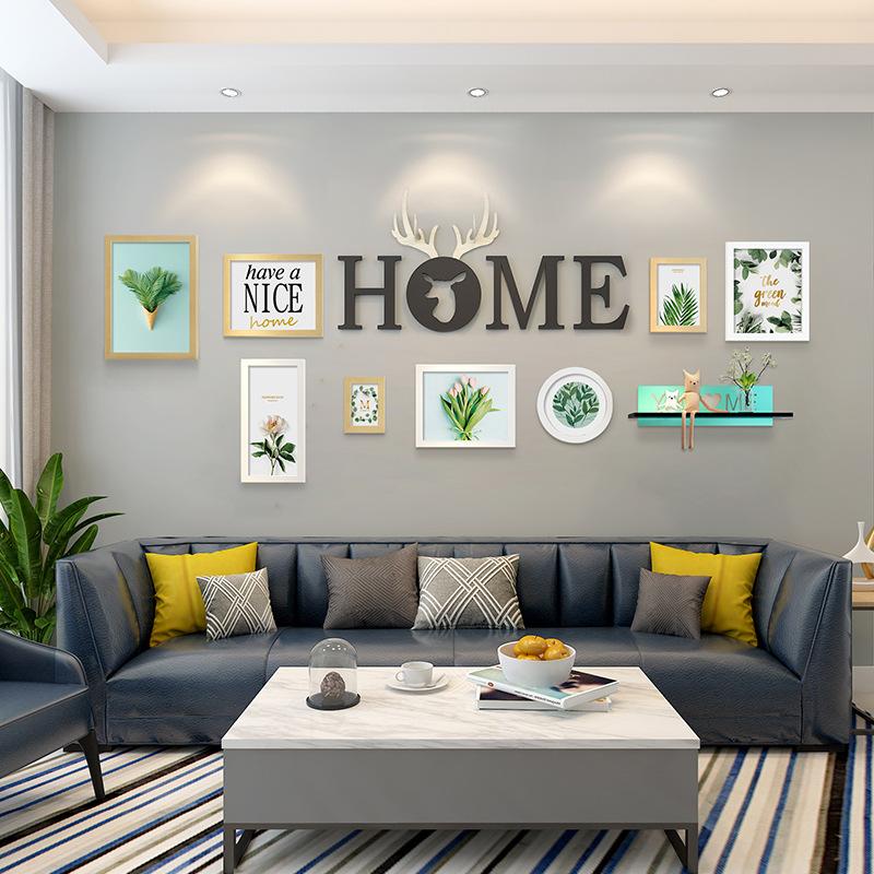 Креативное украшение гостиной Фотостена Креативная комбинация фоторамок без пробивания отверстий Фоторамка высокой четкости