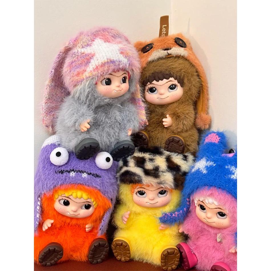 Original Vinyl Plush Doll Trendy Play Blind Box WAKUKU Mao Mao Fun Party Series Handmade Model Ornament Collection Customization