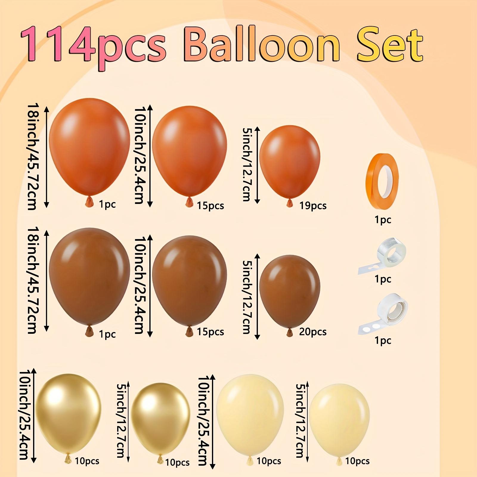 

114Pcs Autumn Harvest Festival Thanksgiving Farm Theme Balloon Decorations Autumn Winter Colors Skin Color Balloon Party Decors As shown