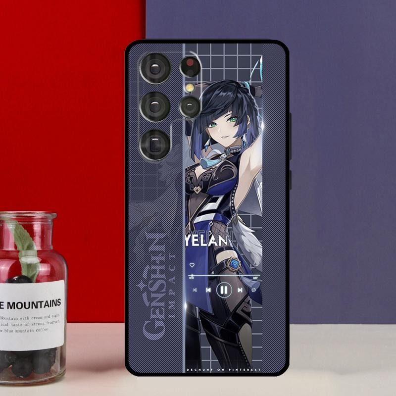 Yelan Genshin Impact Funda Case For Samsung Galaxy S25 Ultra S9 S10 S20 FE S21 S22 S23 Plus S24 Ultra Phone Cover