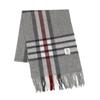 RECLOW RECLOW LAND 100% Cashmere Line Check Muffler Gray