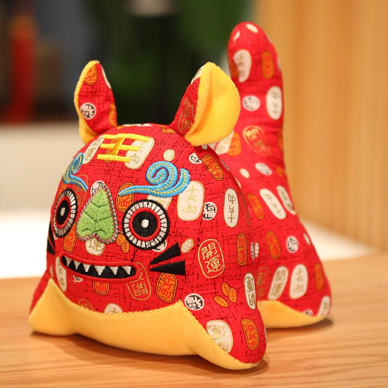 Tiger Zodiac Folk Craft Plush Doll Lucky Tiger