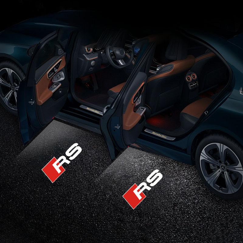 Led Car Door logo Welcome Light For Audi RS3 RS4 RS5 RS6 RS7 RS8 8V 8P 8L A6 C5 C6 C7 A5 A7 A8 Q3 Q5 Q7 TT S3 S6 Quattro