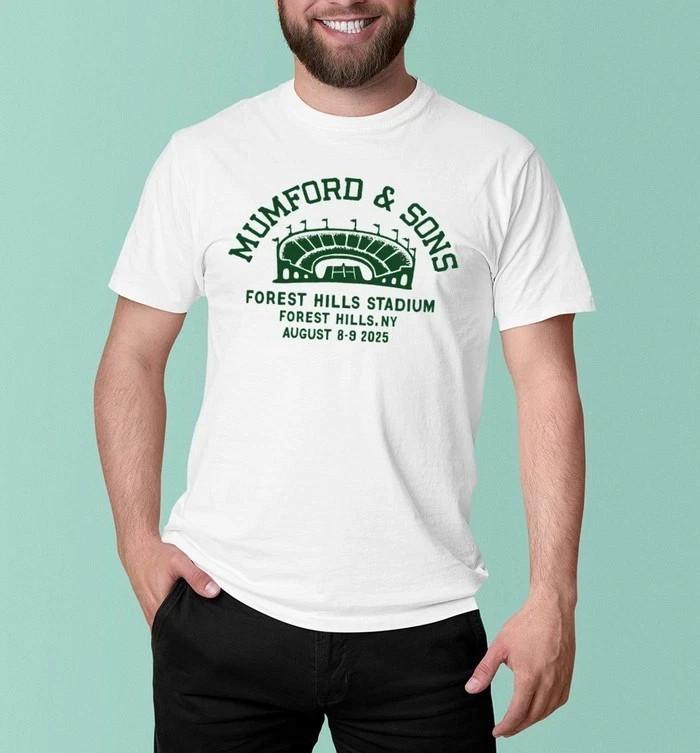 

Mumford & Sons Aug 9, 2025 Forest Hills Stadium. Forest Hills, New York T-Shirt S