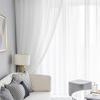 1PC NAPEARL Simple Elegant Tulle Sheer Curtain Solid Color Window Screening for Living Room Bedroom Home Decor