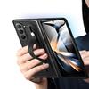 Compatitable With Samsung Galaxy Z Fold 7 Case With Kickstand Holder, Plating Edge Z Fold 6 Case With Front Screen Glass