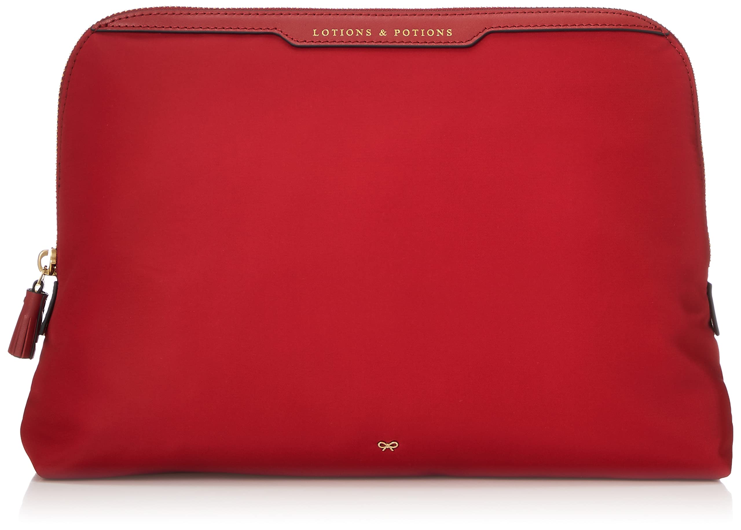 Клатч Anya Hindmarch Lotions and Potions из регенерированного нейлона ECONYL с телячьей кожей Женский Красный БУ 25400₽